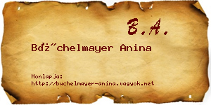Büchelmayer Anina névjegykártya